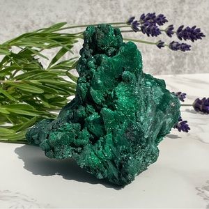 Raw Velvet Malachite Specimen